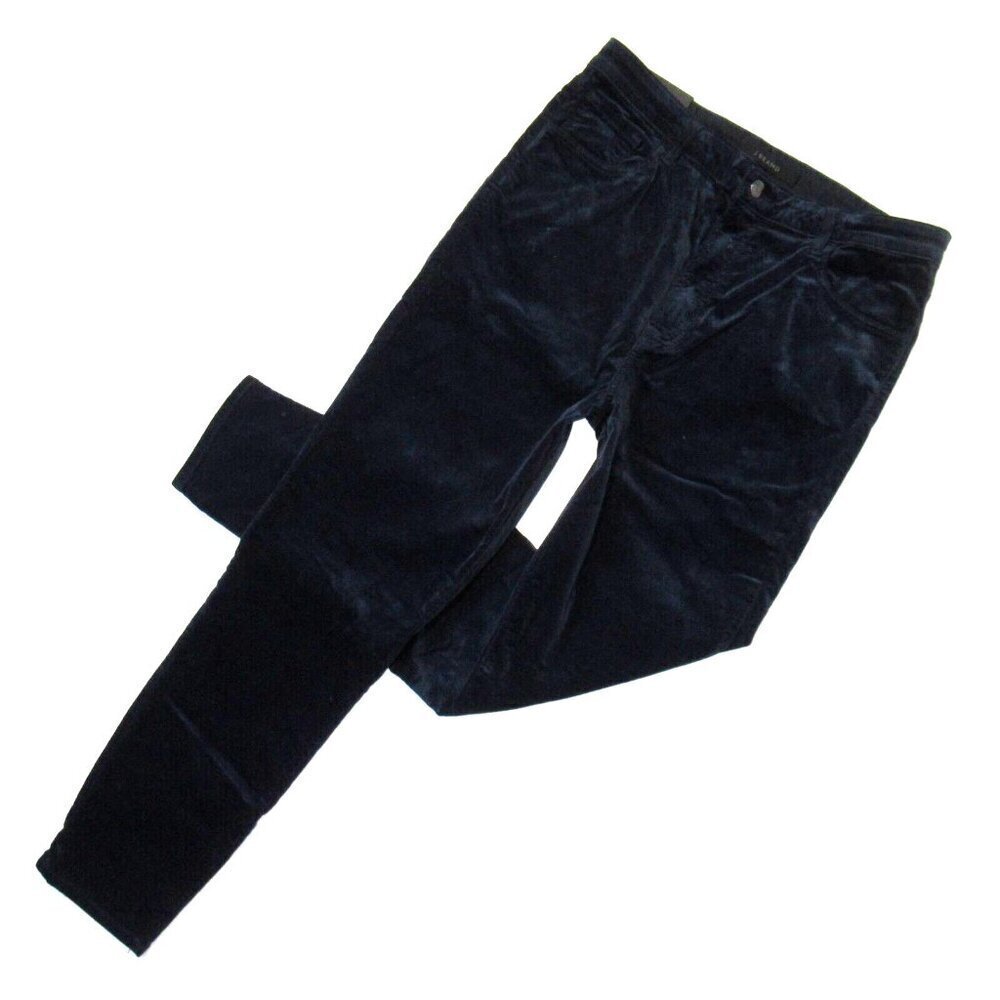 NWT J Brand Leenah in Dark Iris Blue Stretch Velvet Ankle Skinny Pants 32 $228